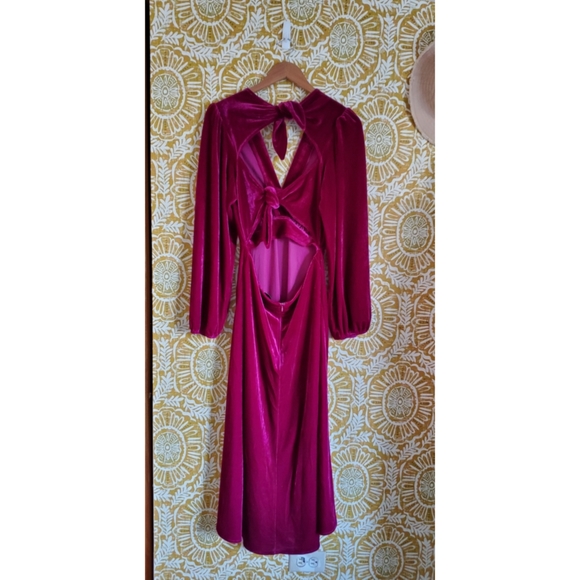 FRNCH PARIS Galane Midi Velvet Dress Small - Picture 5 of 7